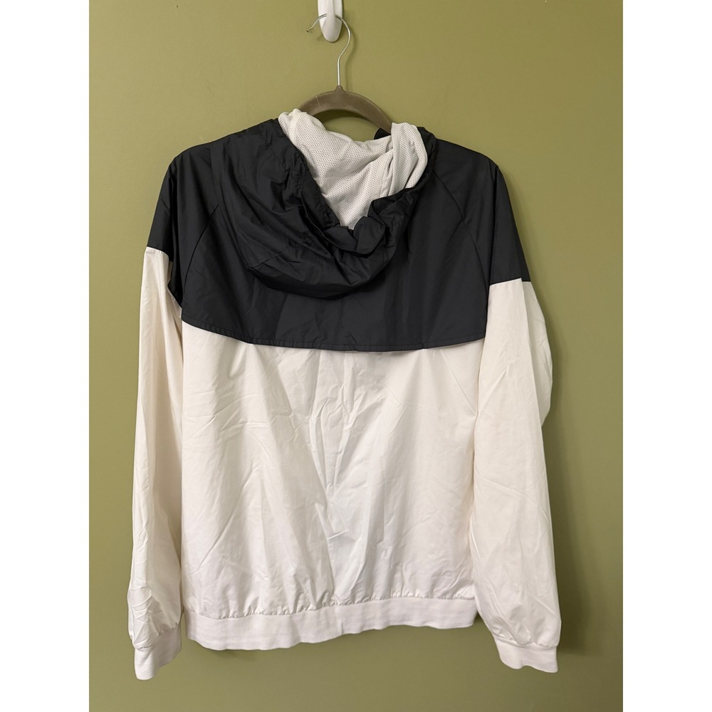Nike Mens Sportswear Windrunner Full Zip Hooded Jacket Black White Large AR2191 - Picture 4 of 7